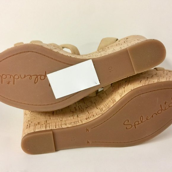 NIB SPLENDID FALLON SUEDE PLATFORM WEDGE SANDALS - Picture 7 of 7